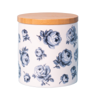 Katie Alice Vintage Indigo White Floral Storage Jar