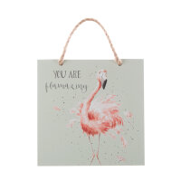 Wrendale Designs Holzschild Flamingo
