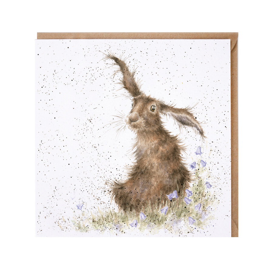 Quadro in legno Coniglio carino con fiori di camomilla - Korenkova - Rotondo