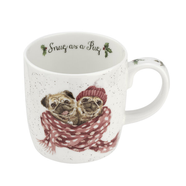 Wrendale Designs Snug as a Pug Becher